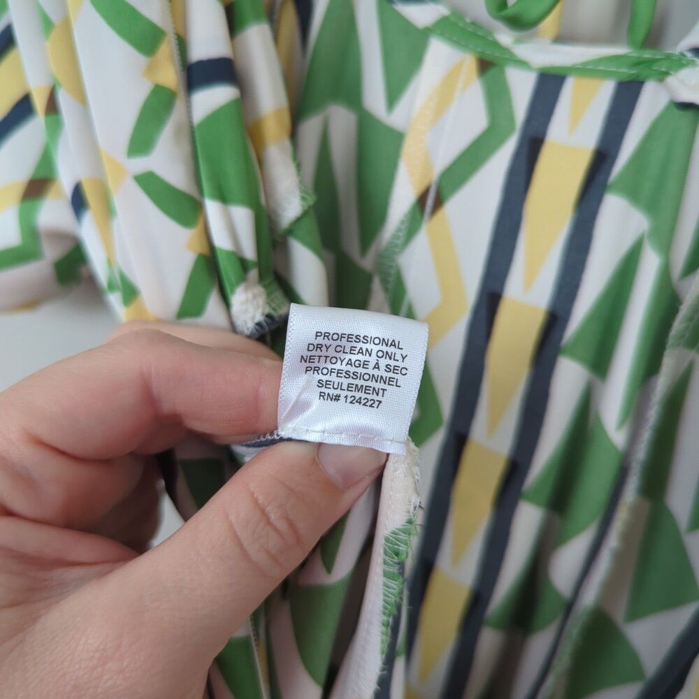 MISA Los Angeles NWT Irena Midi Dress Limoncello Geo Mix Large Satin - Picture 6 of 10